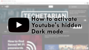 YouTube Hidden Dark Mode