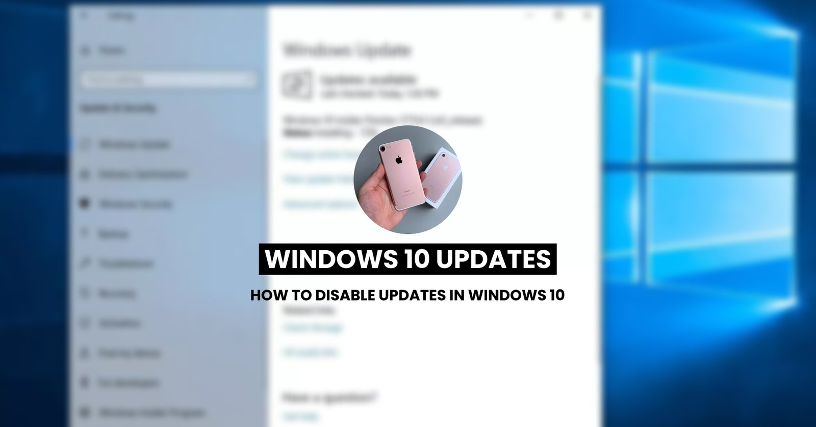 How to Disable Updates in Windows 10
